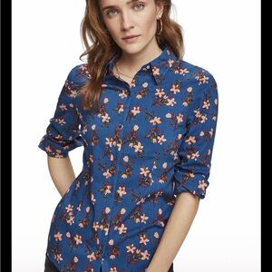 Scotch & Soda Floral print Blue Women's shirt